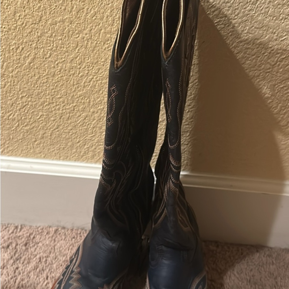 Ariat Black and Brown Heeled Boots